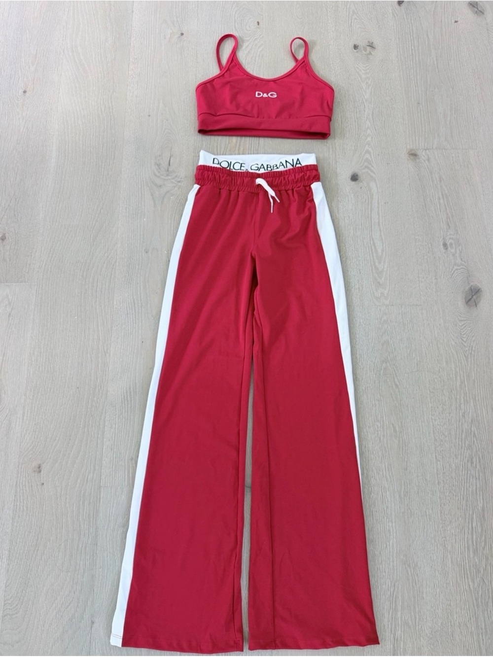 Three Piece Matching Set Logo Tee and Matching top and wide leg pants size S - Picture 6 of 6